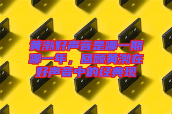 黃渤好聲音是哪一期哪一年，回顧黃渤在好聲音中的經典現