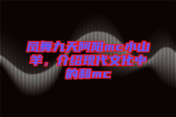 鳳舞九天阿陽mc小山羊，介紹現代文化中的和mc