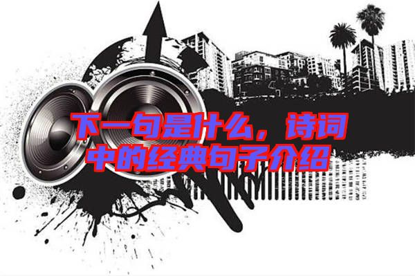 下一句是什么，詩詞中的經典句子介紹