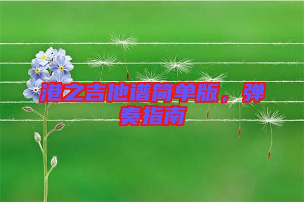 港之吉他譜簡單版，彈奏指南