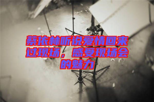 蔡依林聽(tīng)說(shuō)愛(ài)情回來(lái)過(guò)現(xiàn)場(chǎng)，感受現(xiàn)場(chǎng)會(huì)的魅力