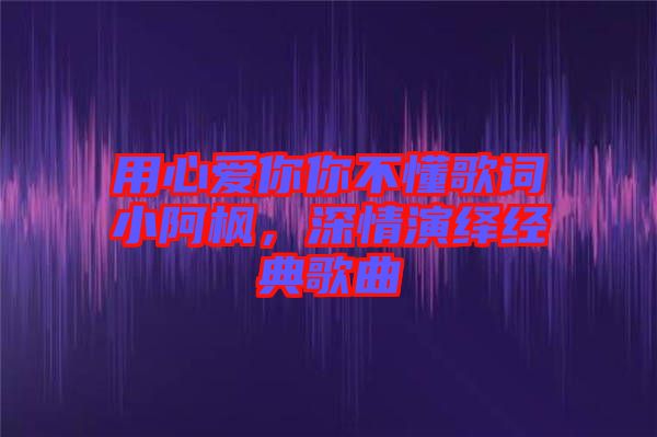 用心愛你你不懂歌詞小阿楓，深情演繹經典歌曲
