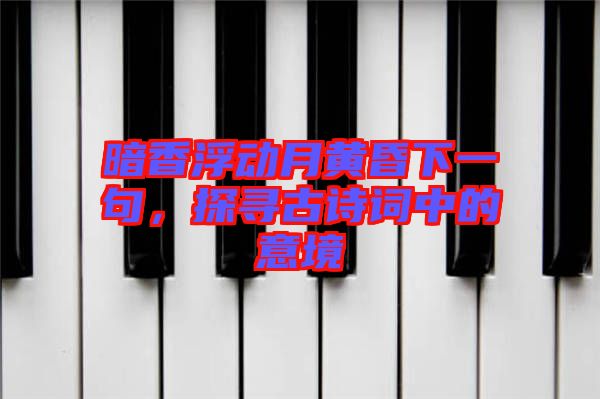 暗香浮動月黃昏下一句，探尋古詩詞中的意境