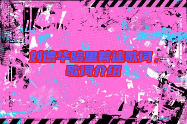 劉德華暗里著迷歌詞，歌詞介紹