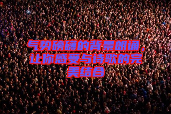 氣勢磅礴的背景朗誦，讓你感受與詩歌的完美結(jié)合