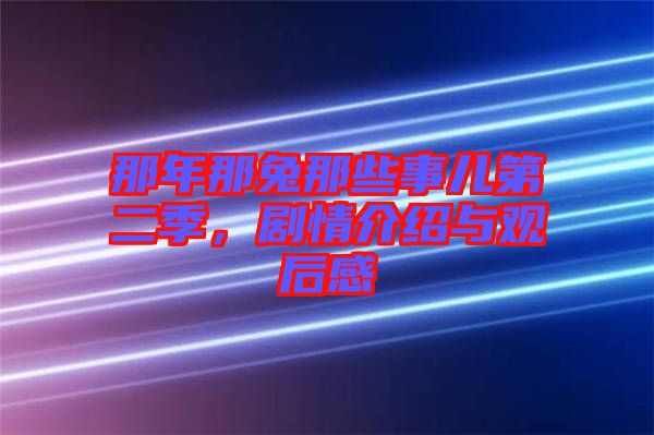 那年那兔那些事兒第二季，劇情介紹與觀后感