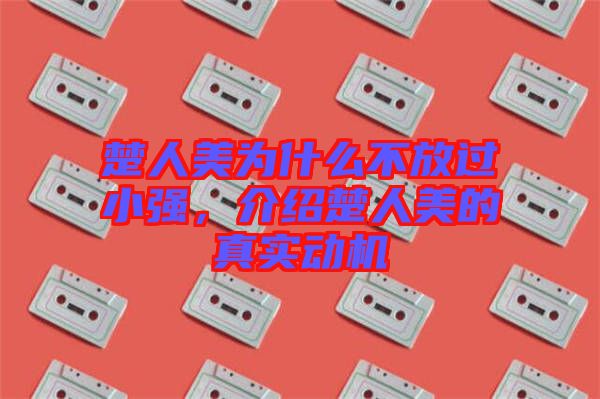 楚人美為什么不放過小強，介紹楚人美的真實動機