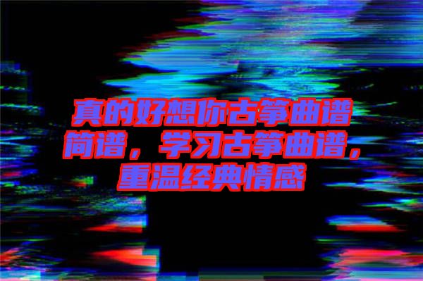 真的好想你古箏曲譜簡譜，學習古箏曲譜，重溫經典情感