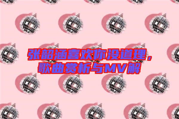 張韶涵喜歡你沒(méi)道理，歌曲賞析與MV解