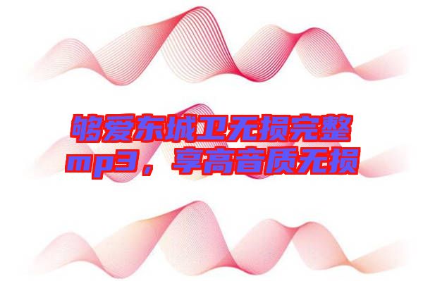 夠愛東城衛無損完整mp3，享高音質無損