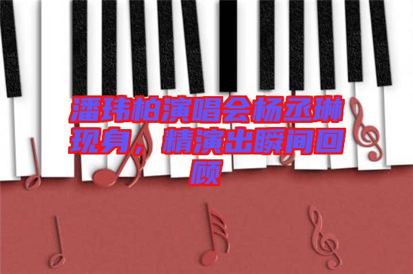 潘瑋柏演唱會楊丞琳現身，精演出瞬間回顧