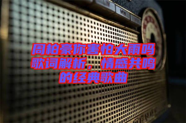 周柏豪你害怕大雨嗎歌詞解析，情感共鳴的經典歌曲