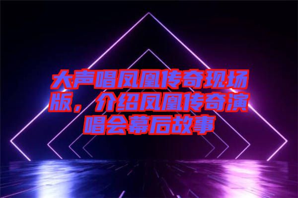 大聲唱鳳凰傳奇現場版，介紹鳳凰傳奇演唱會幕后故事