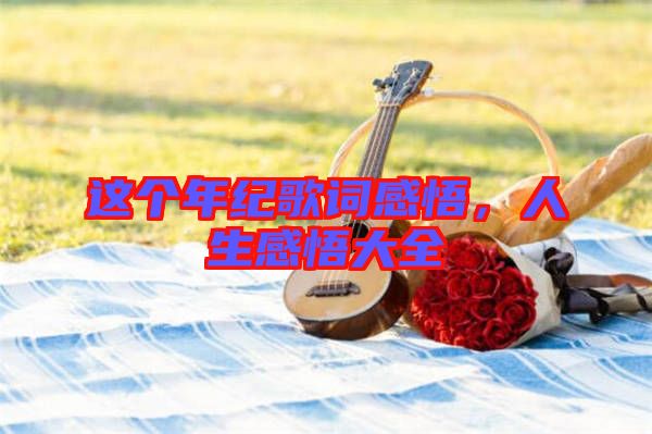 這個年紀歌詞感悟，人生感悟大全