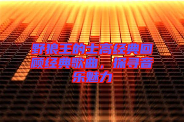 野狼王的士高經典回顧經典歌曲，探尋音樂魅力